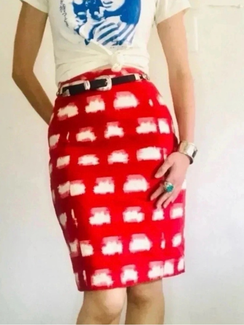 Anthropologie Corey Lynn Calter Checked Pencil Skirt